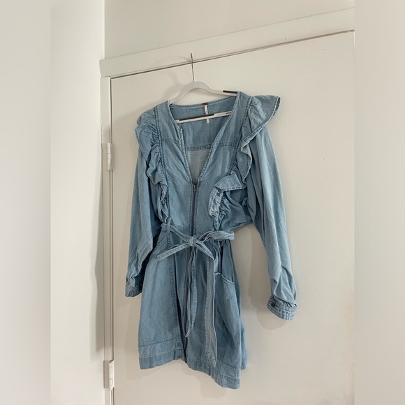 Free People Imogene Denim Mini Dress - Picture 3 of 5